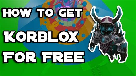 1.2K views 6 days ago. New. hey everyone! today I will show you How to GET FREE KORBLOX on Roblox in 2024! socials:Roblox: …